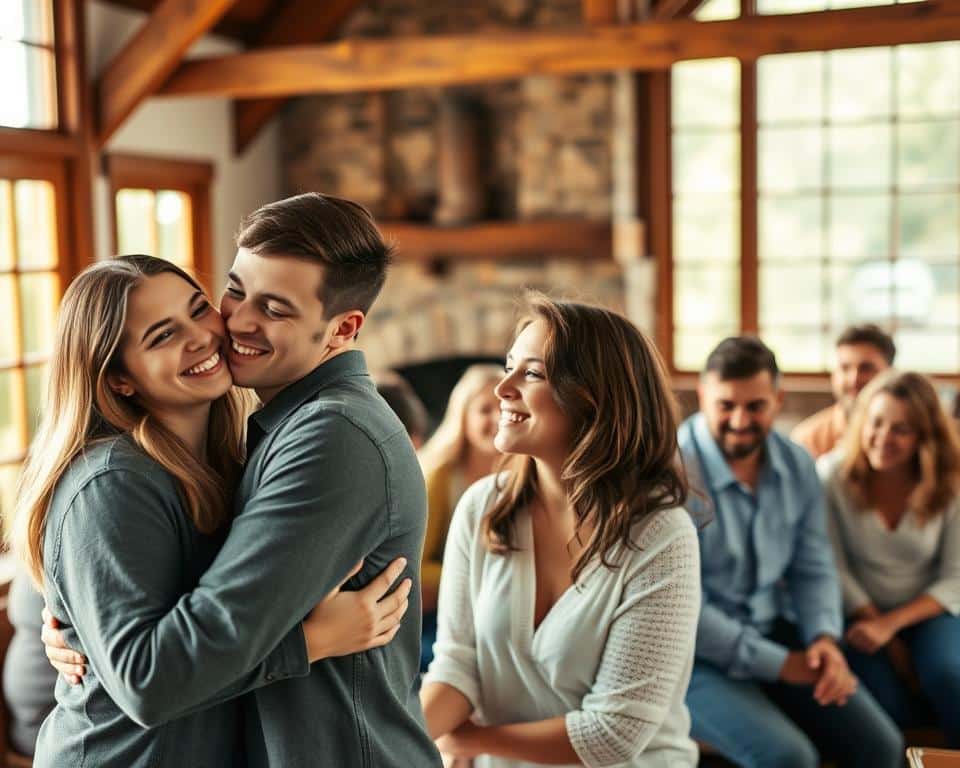 engaged couples at faith-based retreat