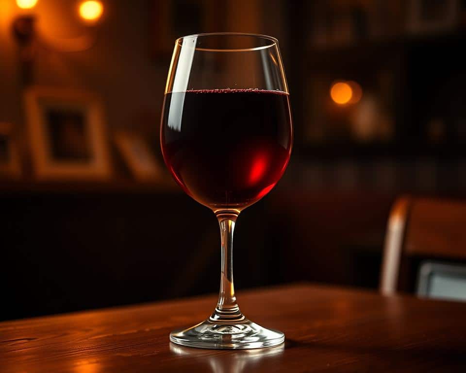 A full-bodied red wine in a classic glass, glistening with a deep crimson hue. The glass stands on a wooden table, set against a backdrop of a dimly lit, cozy interior. Soft, warm lighting casts a golden glow, accentuating the wine's elegant clarity. The glass is positioned to capture the interplay of light and shadow, highlighting the wine's inviting allure. The scene exudes a sense of contemplation and restraint, inviting the viewer to reflect on the complexities and temptations that surround the topic of alcohol consumption. A full-bodied red wine in a classic glass, glistening with a deep crimson hue. The glass stands on a wooden table, set against a backdrop of a dimly lit, cozy interior. Soft, warm lighting casts a golden glow, accentuating the wine's elegant clarity. The glass is positioned to capture the interplay of light and shadow, highlighting the wine's inviting allure. The scene exudes a sense of contemplation and restraint, inviting the viewer to reflect on the complexities and temptations that surround the topic of alcohol consumption.